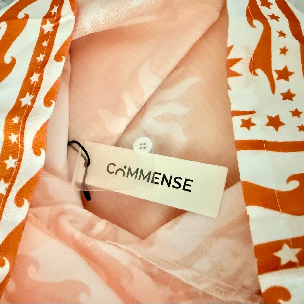 Commense Orange Patterned Oversized Women's Romper - Picture 6 of 6